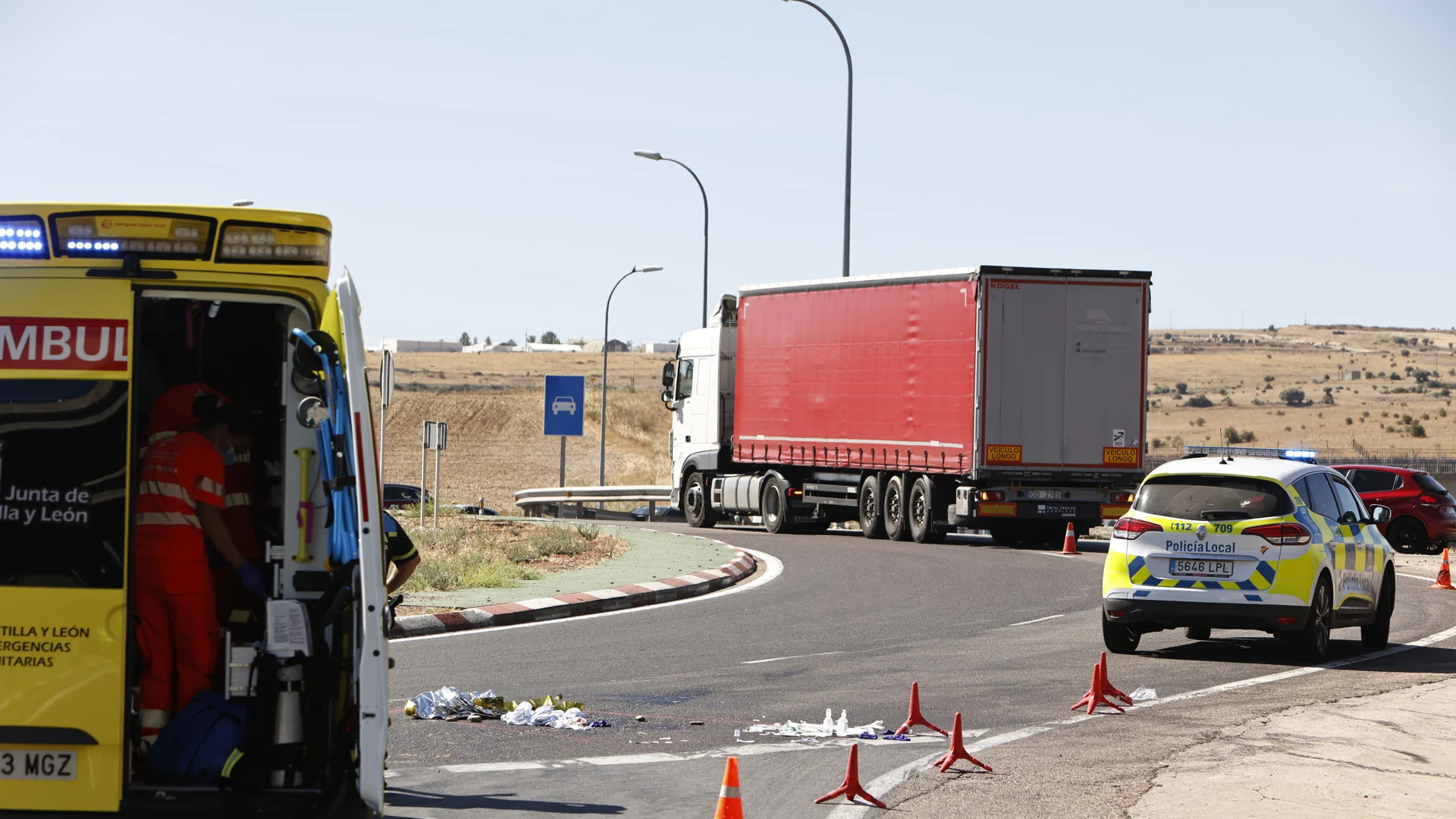 Fallece la mujer atropellada por un camión en la rotonda de Buenos